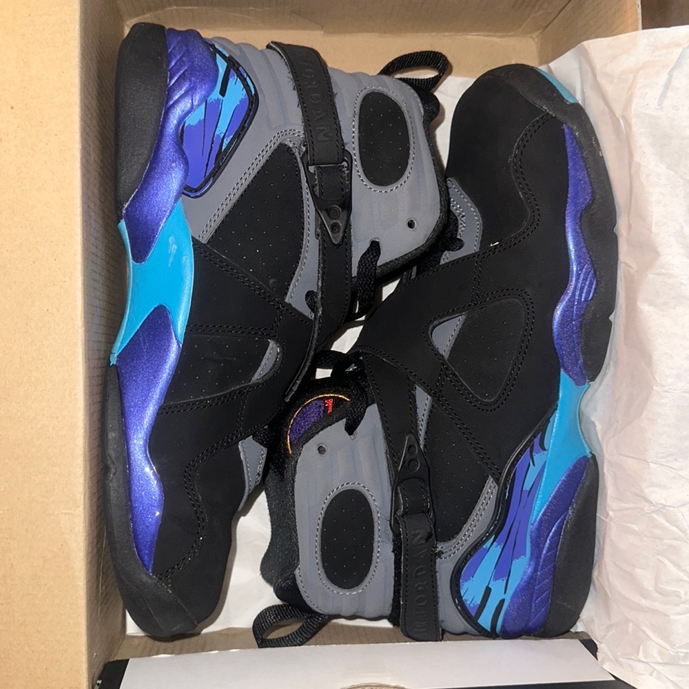 ‘Aqua’ Retro Air Jordan 8s, good condition